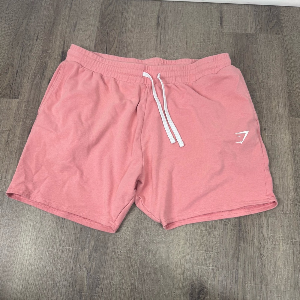 Gymshark Pink Sweat Shorts XXL Womens Unisex Lounge Athleisure Drawstring Coral